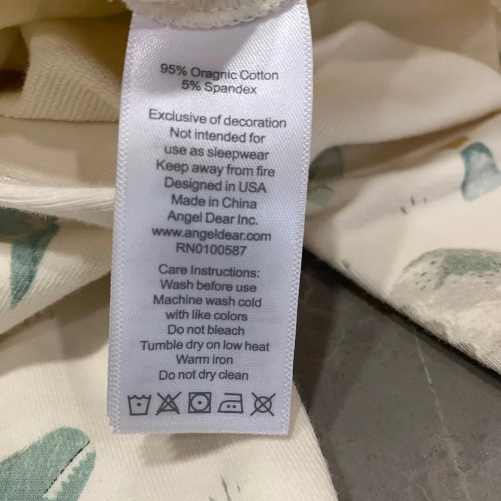 Angel Dear Dino Set, French Terry, Size 18 - 24 months, NEW with tags - Picture 7 of 8